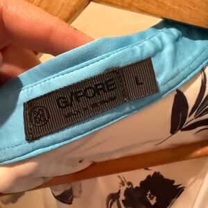 Men’s G/Fore Chic Blue and White Floral Golf Polo Top